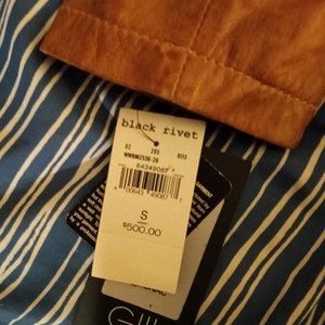 vintage black rivet leather jacket